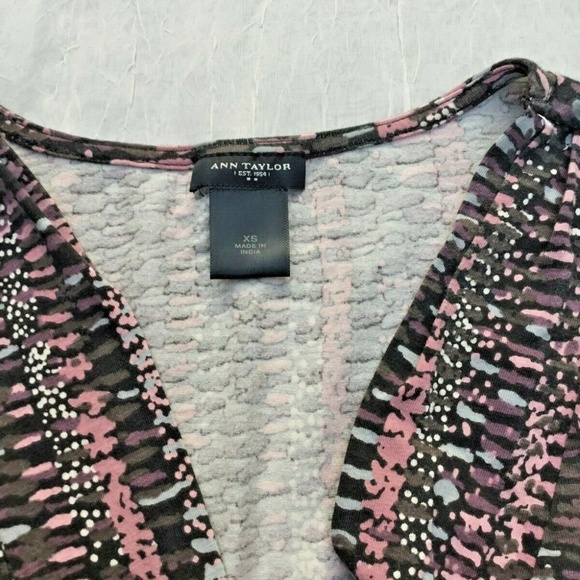 Ann Taylor Sleeveless XS Cotton Multi Color Pink - Picture 2 of 3